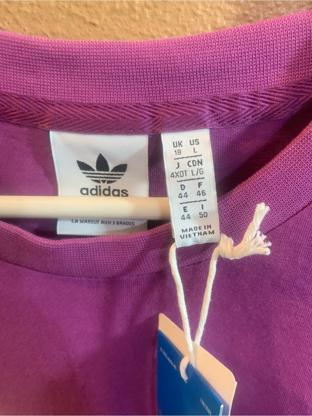 Adidas Trefoil Purple, Blue & Yellow Colorblock T-Shirt & Leggings Set L - NWT - Picture 5 of 9